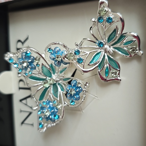 NAPIER BRAND BEAUTIFUL BUTTERFLIES FASHION JEWELRY PIN/ BROOCH - Picture 4 of 9